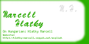 marcell hlatky business card